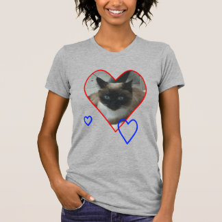Siamese Kat in Hart T-shirt