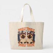 Siamese kat in het Halloween Mansion Grote Tote Bag (Achterkant)