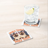 Siamese kat in het Halloween Mansion Kartonnen Onderzetters (Insitu)