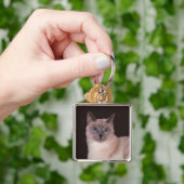 Siamese Kat in Rust Sleutelhanger (Hand)