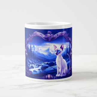 Siamese kat in Schilderachtig Lijst Grote Koffiekop