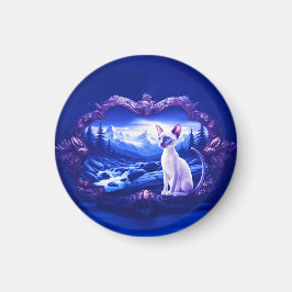 Siamese kat in Schilderachtig Lijst Magneet