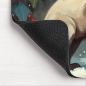 Siamese Kat in Sneeuw Kerstmis Muismat (Hoek)