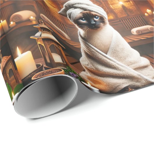 Siamese kat in Spa Cadeaupapier (Rol Hoek)