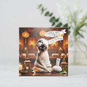 Siamese kat in Spa FEEST Bedankkaart (Staand voorkant)