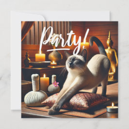 Siamese kat in Spa FEEST uitnodiging