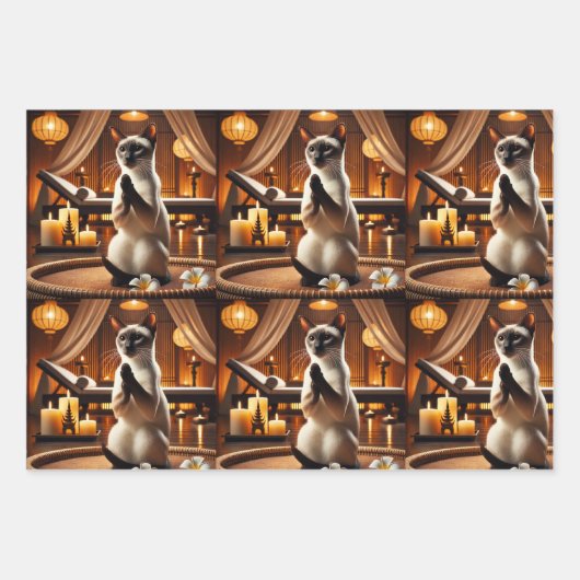 Siamese kat in Spa Inpakpapier Vel (Voorkant 3)