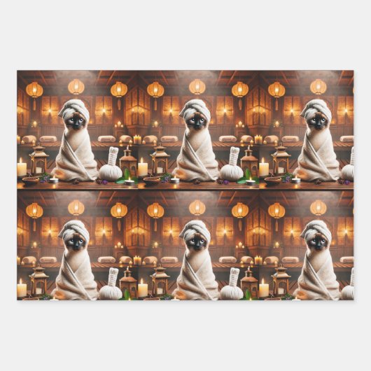 Siamese kat in Spa Inpakpapier Vel (Voorkant)