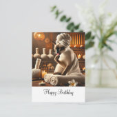 Siamese Kat in Spa Verjaardag Briefkaart (Staand voorkant)