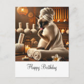 Siamese Kat in Spa Verjaardag Briefkaart (Voorkant)