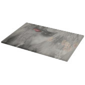 Siamese kat in zwart-wit snijplank (Hoek)