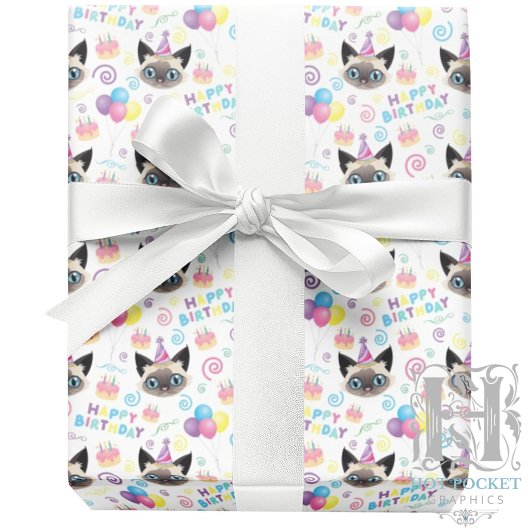 Siamese Kat Inpakpapier