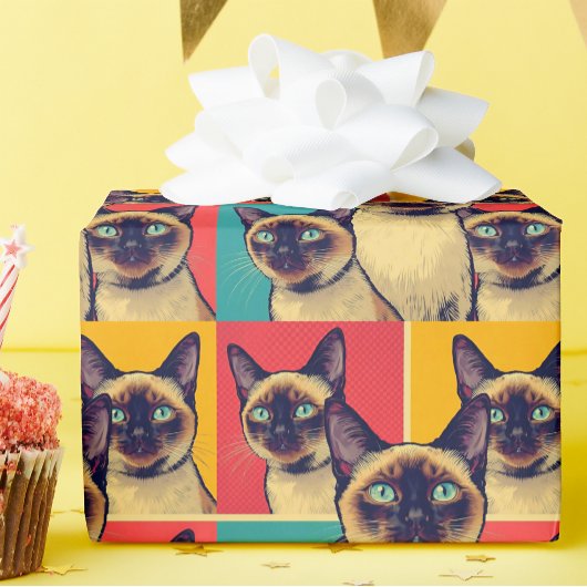Siamese kat inpakpapier