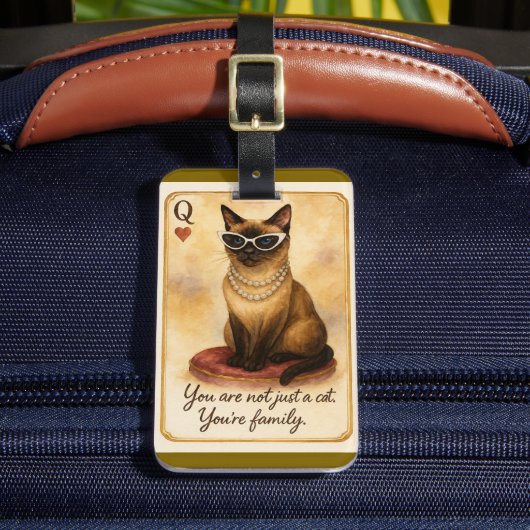 Siamese Kat is je familie Bagagelabel (Voorkant Insitu 2)