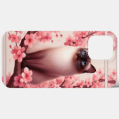 Siamese Kat Japanse Kersenbloesem Bloem Roze Case-Mate iPhone Case (Achterkant (horizontaal))