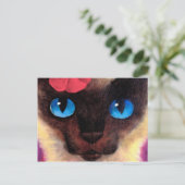 Siamese kat kattenvoer schilderen - Multi Briefkaart (Staand voorkant)