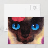 Siamese kat kattenvoer schilderen - Multi Briefkaart (Voorkant / Achterkant)