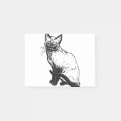 Siamese kat kattenvoer Sitting Siamese Kat Post-it® Notes (Voorkant)