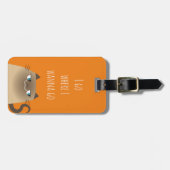 Siamese Kat Kawaii Grappig Bagagelabel (Voorkant horizontaal)