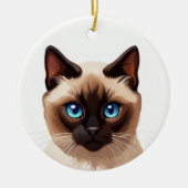 Siamese kat keramisch ornament (Voorkant)