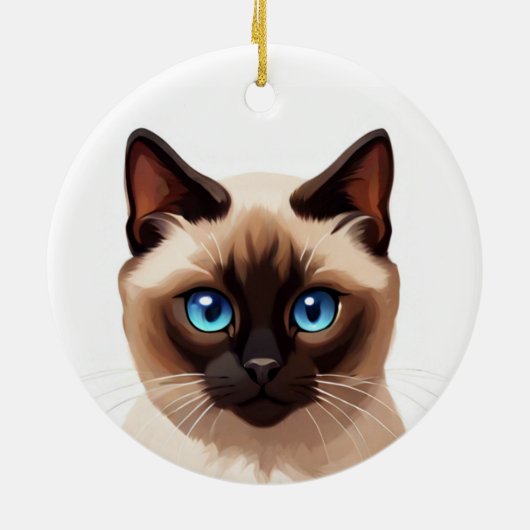 Siamese kat keramisch ornament (Achterkant)