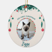 Siamese kat keramisch ornament (Links)