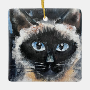 Siamese kat keramisch ornament