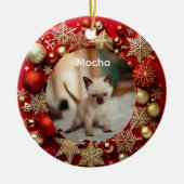 Siamese kat keramisch ornament (Voorkant)