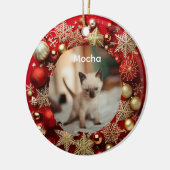 Siamese kat keramisch ornament (Links)