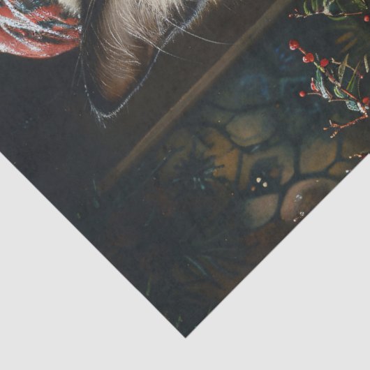 Siamese Kat Kerst  Decoupage Tissuepapier (Detail)
