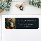 Siamese kat kerst retour adres label