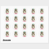 Siamese kat kerst ronde sticker (Vel)