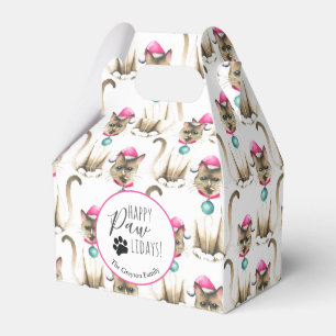 Siamese kat Kerstmis gunstbox Bedankdoosjes