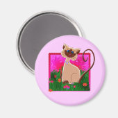 SIAMESE KAT KOELKAST MAGNEET (Voorkant / Achterkant)