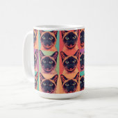 Siamese kat koffiemok (Voorkant links)