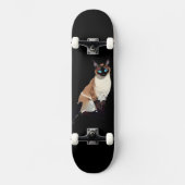 Siamese kat kunst elektrische blauw-oyed kat liefh persoonlijk skateboard (Voorkant)