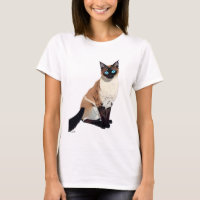 Siamese kat kunst elektrische blauw-oyed kat liefh