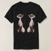 Siamese kat-kunstwerk twee Siamese kat Love Zip T-shirt (Design voorkant)