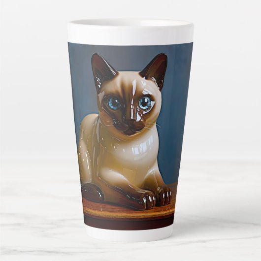 Siamese Kat Latte Mok (Voorkant)