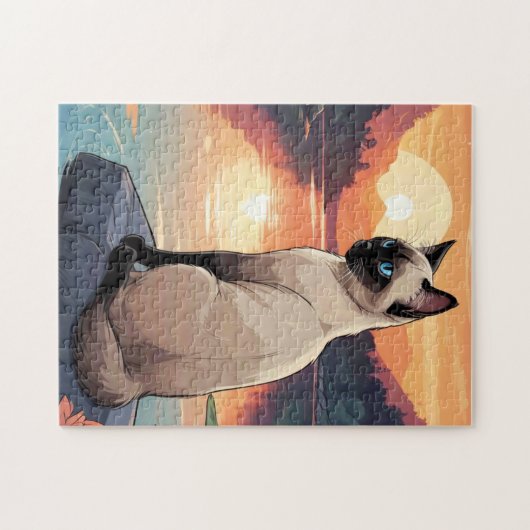 Siamese Kat Legpuzzel (Horizontaal)