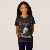 Siamese Kat Lelijke Kerstverlichting Grappige Kat T-shirt (Voorkant volledig)