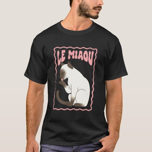 Siamese Kat Liefhebber Kat Moeder Franse Siamese M T-shirt (Voorkant)