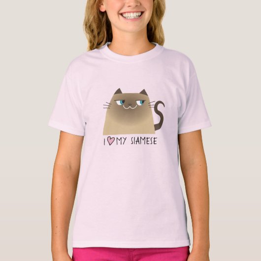 Siamese Kat Liefhebber T-shirt (Voorkant)