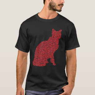 Siamese kat Lover Heart Shape Siamese Cat Valentin T-shirt