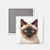 Siamese kat magneet (Voorkant / Achterkant)