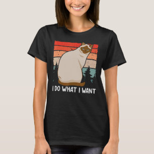 Siamese kat mam ik doe wat ik wil retro moeder's d t-shirt