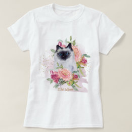 Siamese kat mam Pet Lover Happy Mothers Day T-shirt