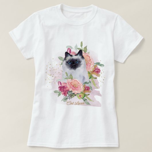 Siamese kat mam Pet Lover Happy Mothers Day T-shirt (Design voorkant)