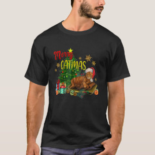 Siamese kat Merry Catmas kerstkerstmis T-shirt