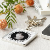 Siamese kat met blauwe ogen sleutelhanger (Zijkant)